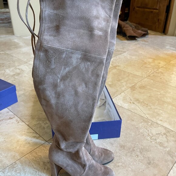 NEW Stuart Weitzman Hiline Nutmeg OTK Boots - Picture 1 of 6